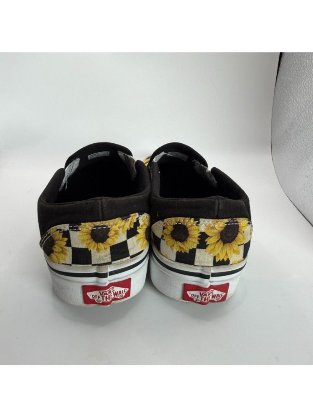 Vans Sunflower Checkerboard Slip-On Shoes Womens Size 6 Casual Canvas Skate Snea - Picture 5 of 9